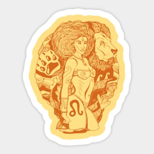 Terracotta Leo Beauty Sticker